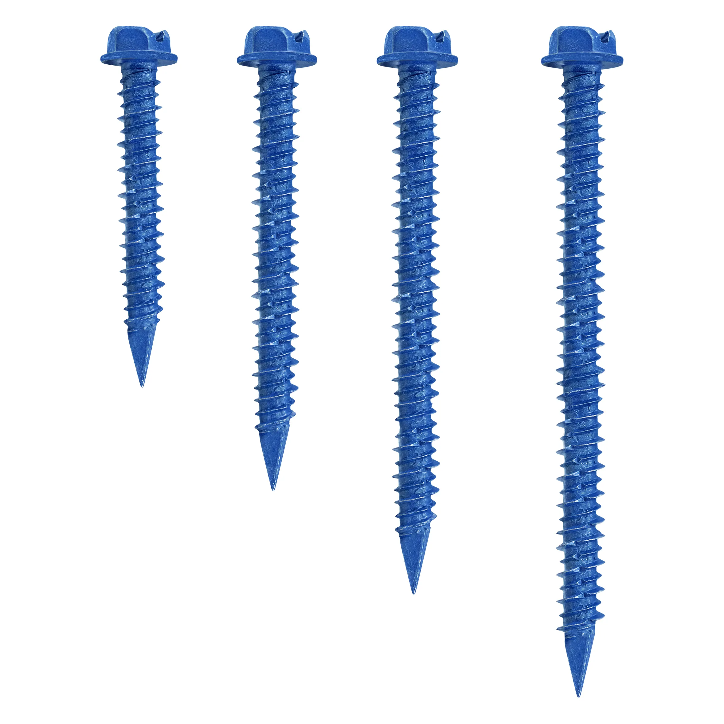 Pija para Concreto Azul Hexagonal 1/4" x 1 3/4" - Paquete 100 Piezas