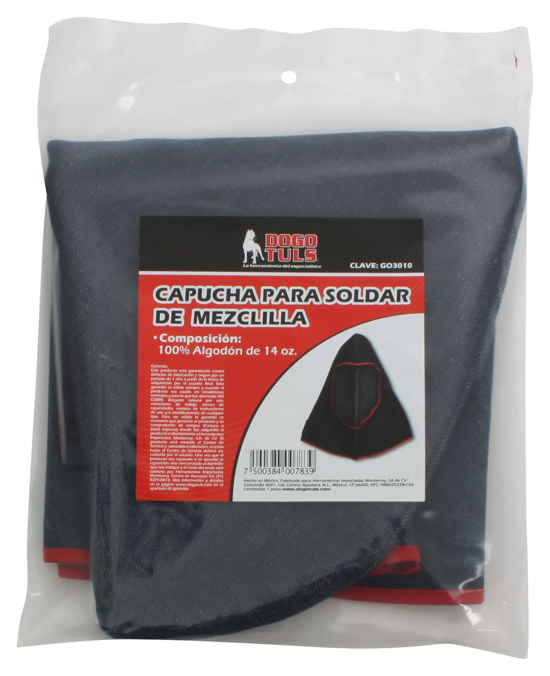Capucha para Soldador de Mezclilla - Imagen 3