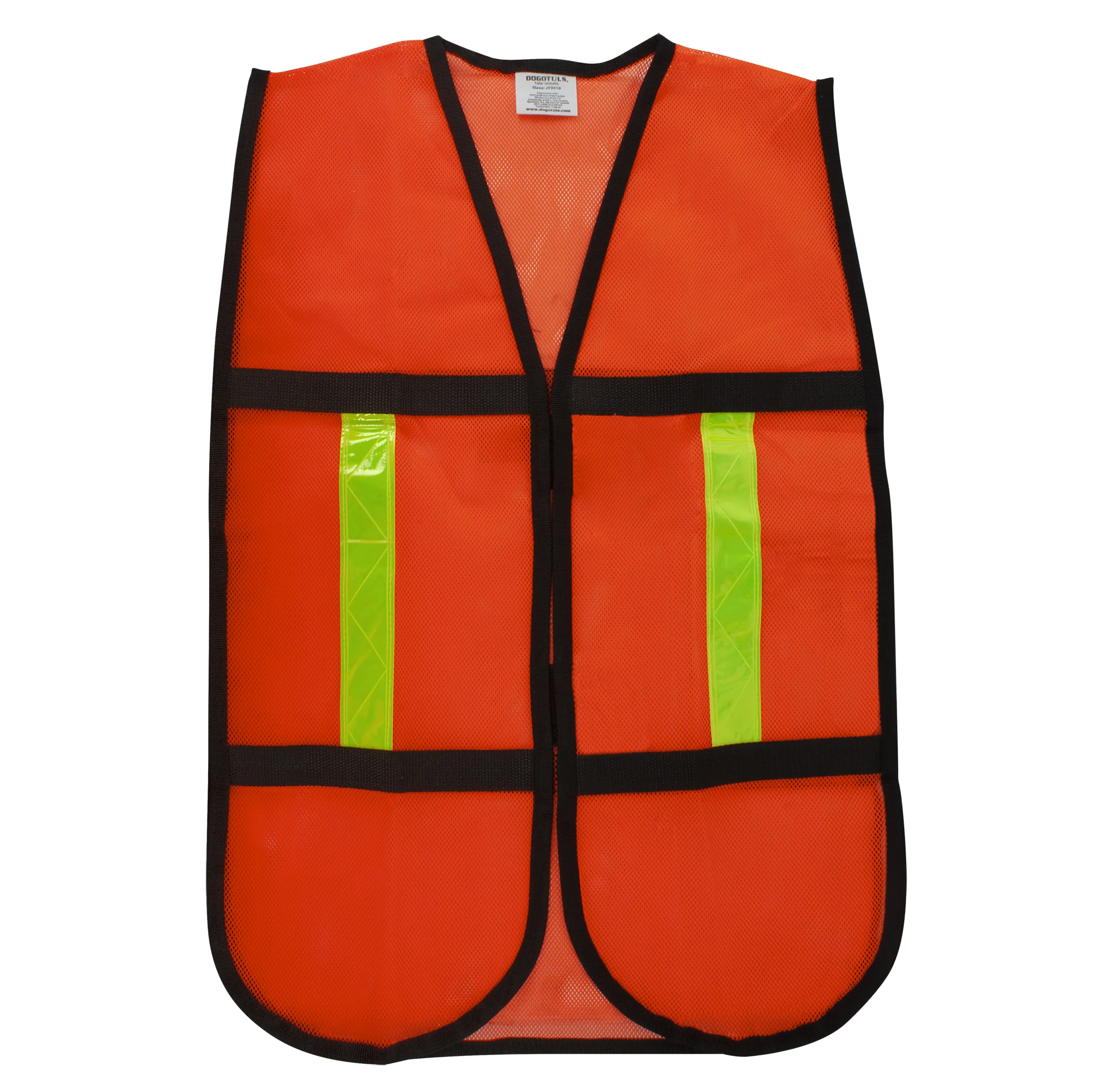 Chaleco de Malla Naranja de Seguridad D2 - Paquete 5 Piezas