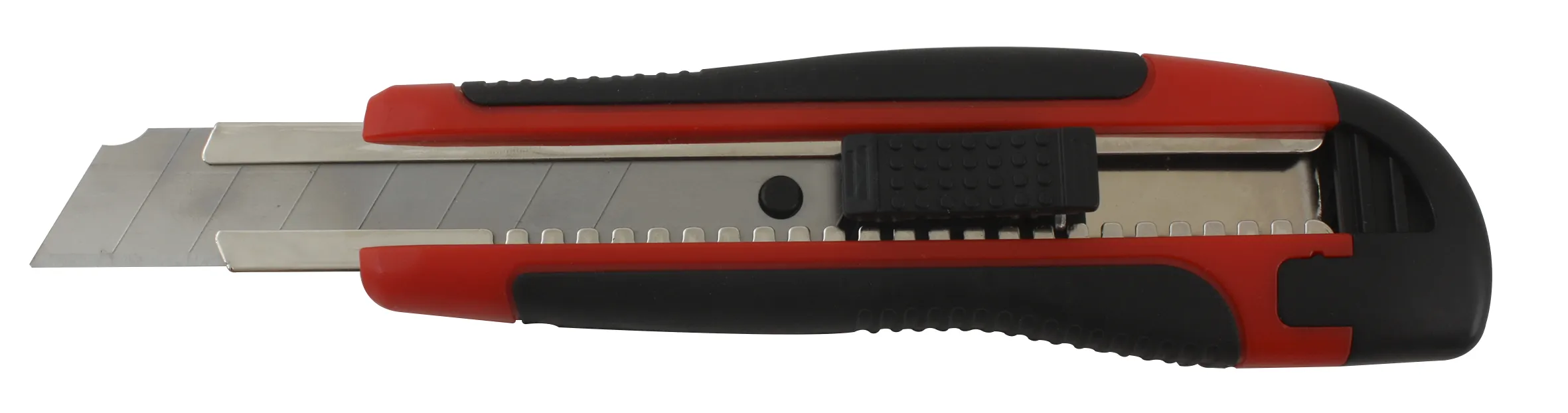 Navaja Cúter de Plástico 6" con Grip TPR y 2 Repuestos - Paquete 5 Piezas