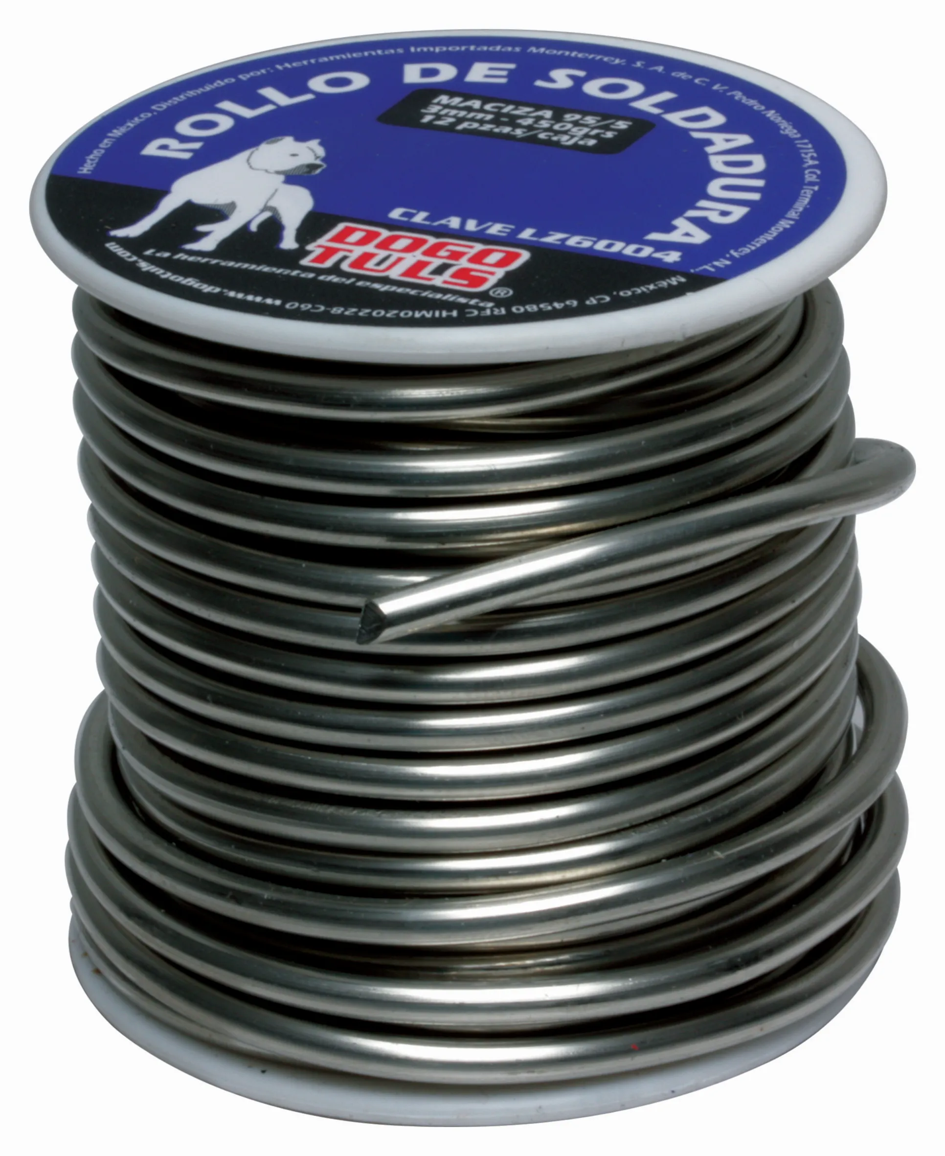 Soldadura 95/5 Rollo 3 mm 450 g - Paquete 4 Piezas
