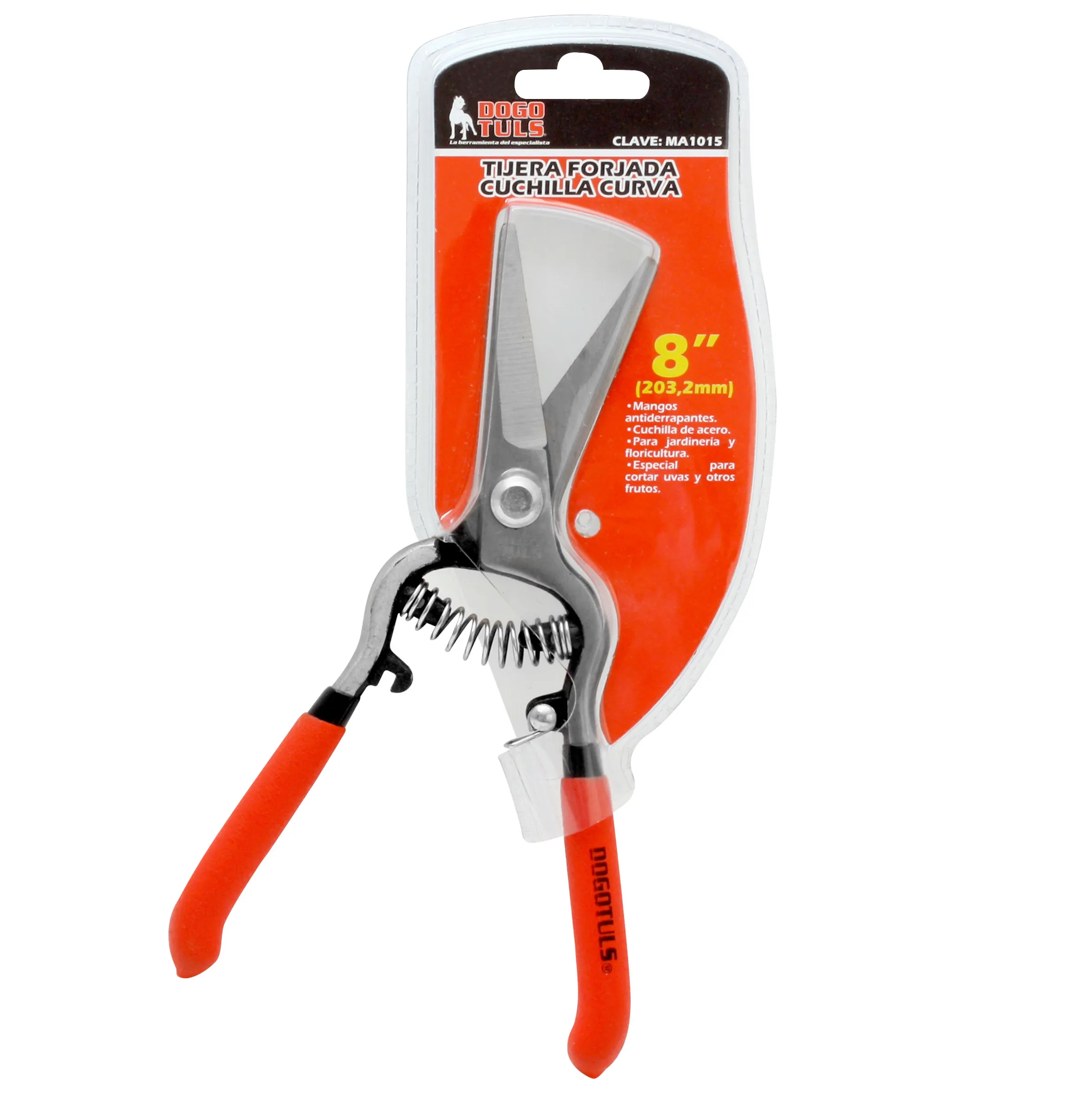 Tijera para Podar Corte de Uva 8" Cuchilla Curva - Imagen 3