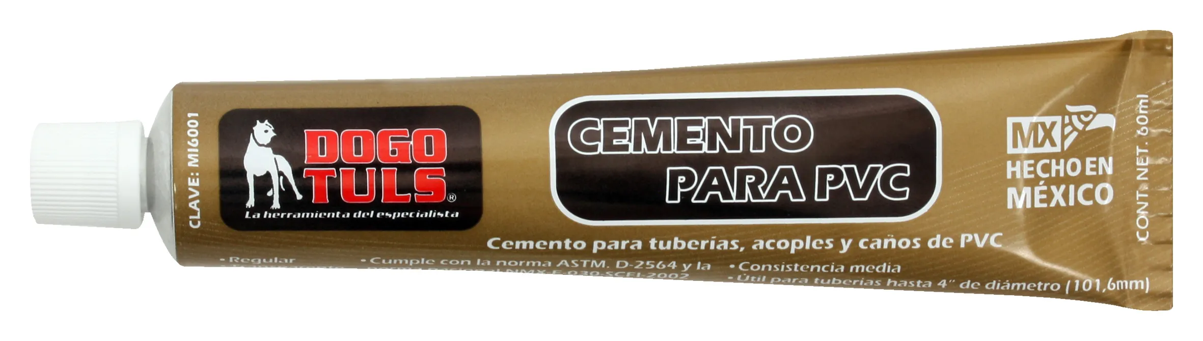 Cemento PVC Regular Tubo 60 mL - Paquete 12 Piezas