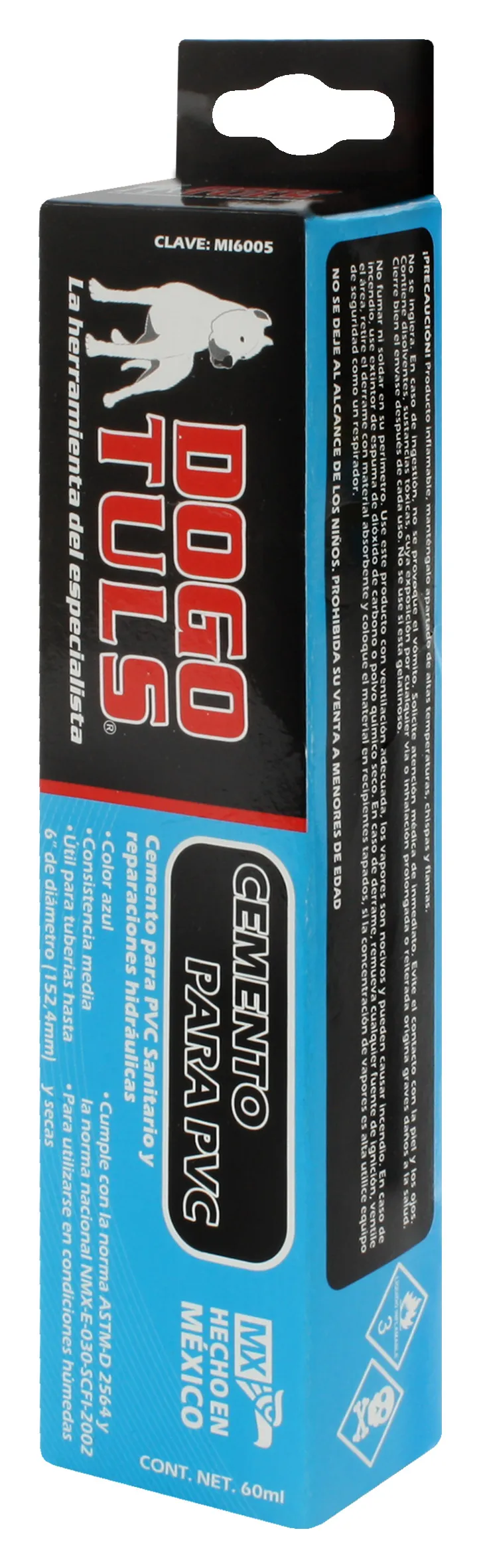 Cemento PVC Azul Tubo 60 mL - Imagen 4
