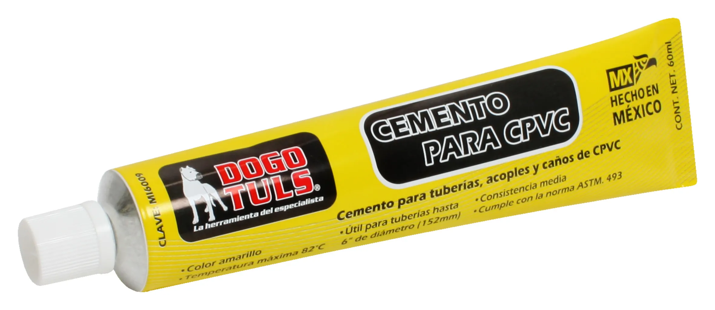 Cemento CPVC Amarillo Tubo 60 mL - Imagen 2