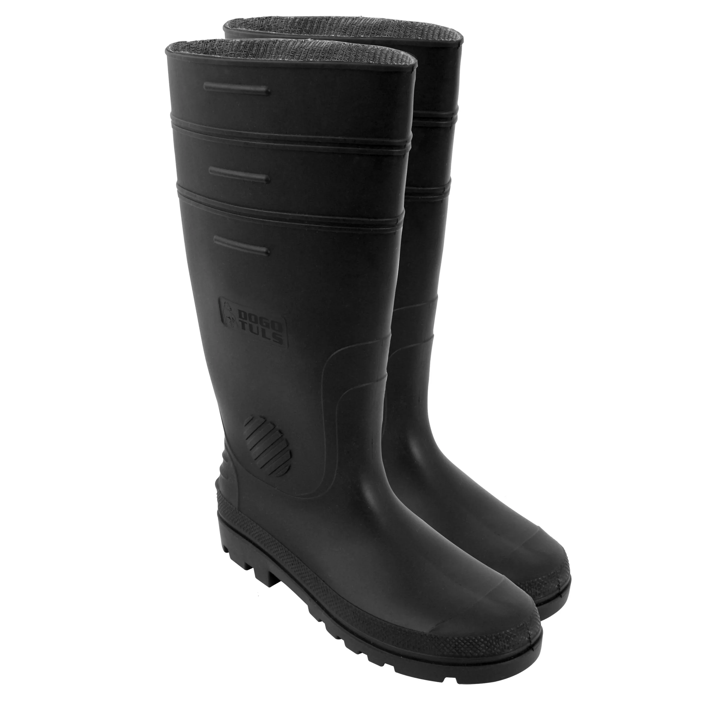 Bota Jardinera Negra de PVC Talla 8 - Paquete 3 Piezas