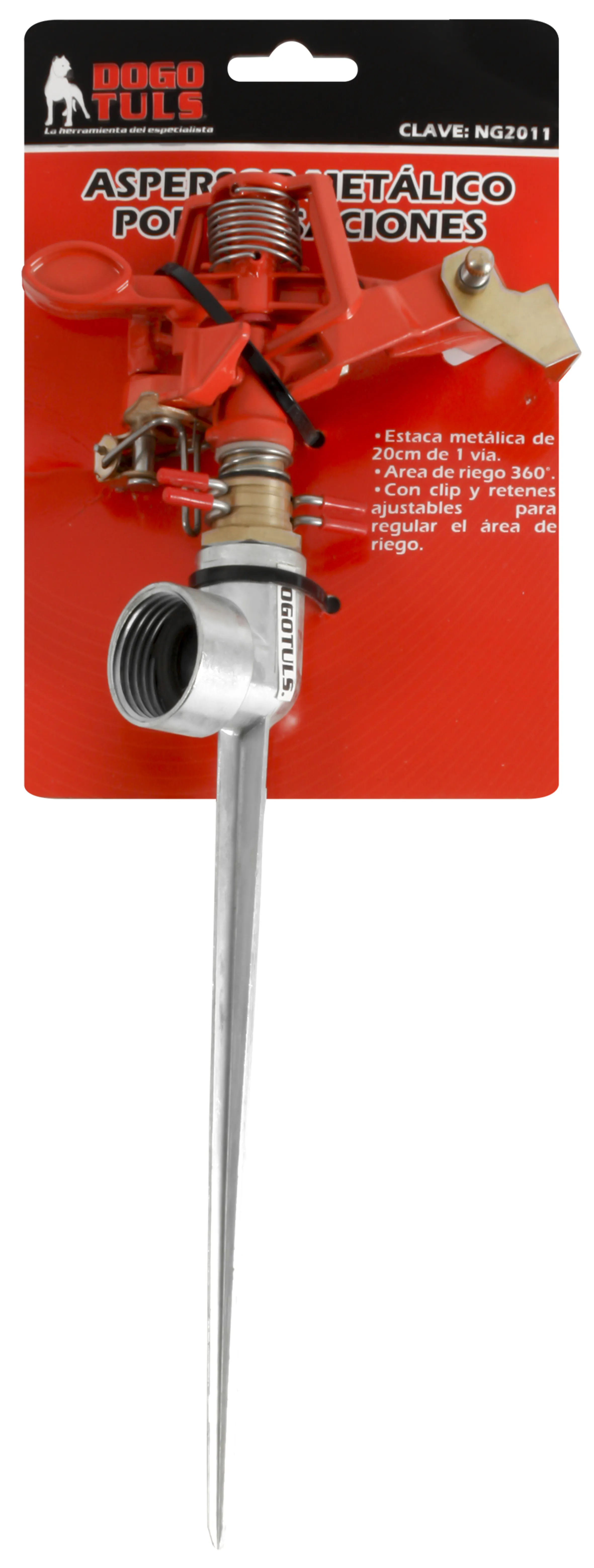 Aspersor Metálico 1 Vía Regulable 360° - Imagen 4