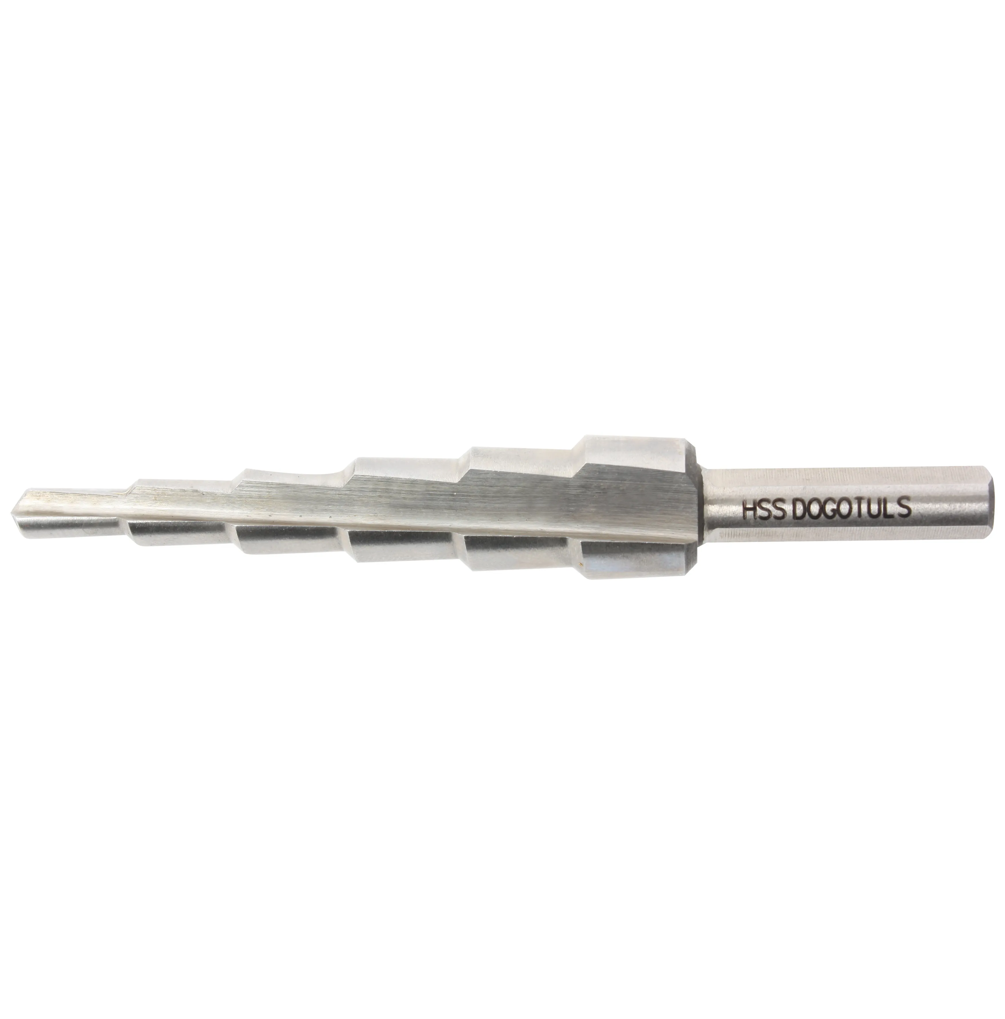 Broca Escalonada M2 1/8"-1/2" Zn Vástago 1/4"