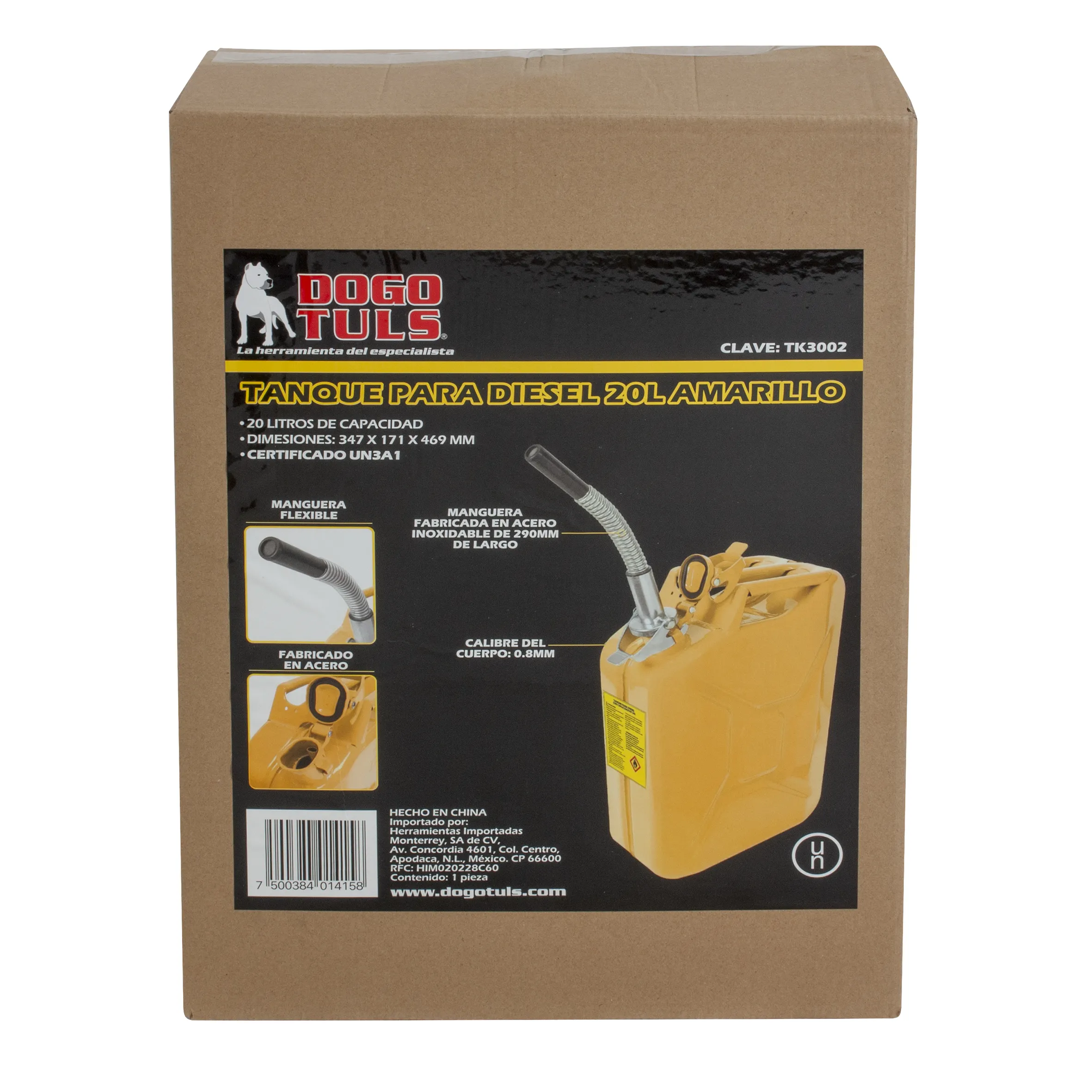 Tanque Dogotuls Amarillo para Diésel 20 L D1 - Imagen 2