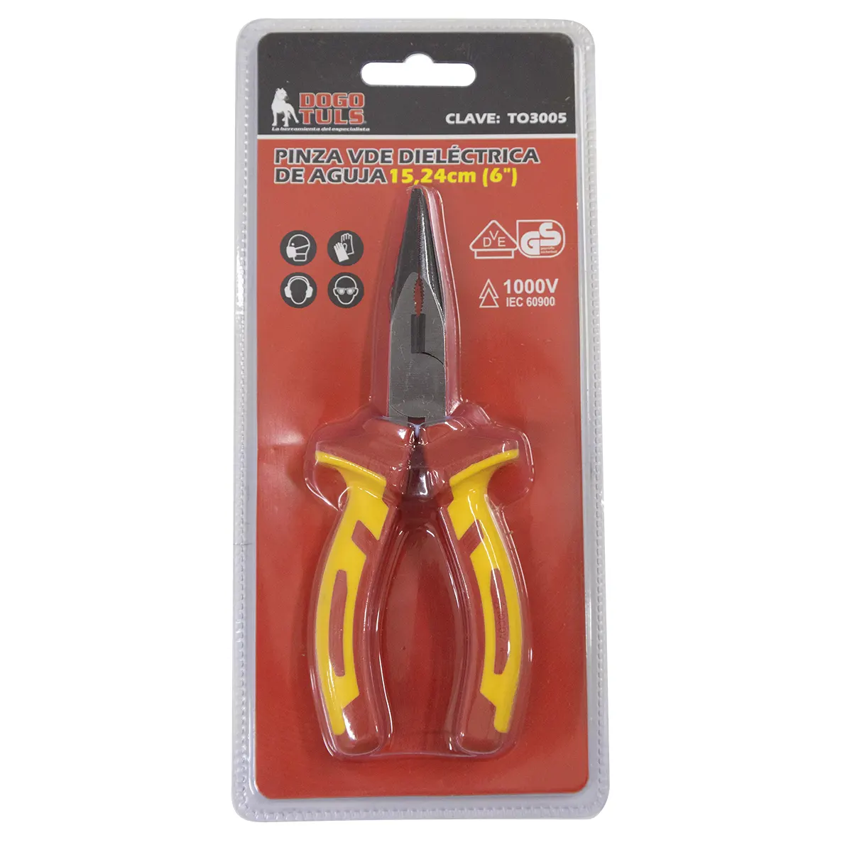 Pinza VDE Dieléctrica 6" Aguja 1000 V - Imagen 4