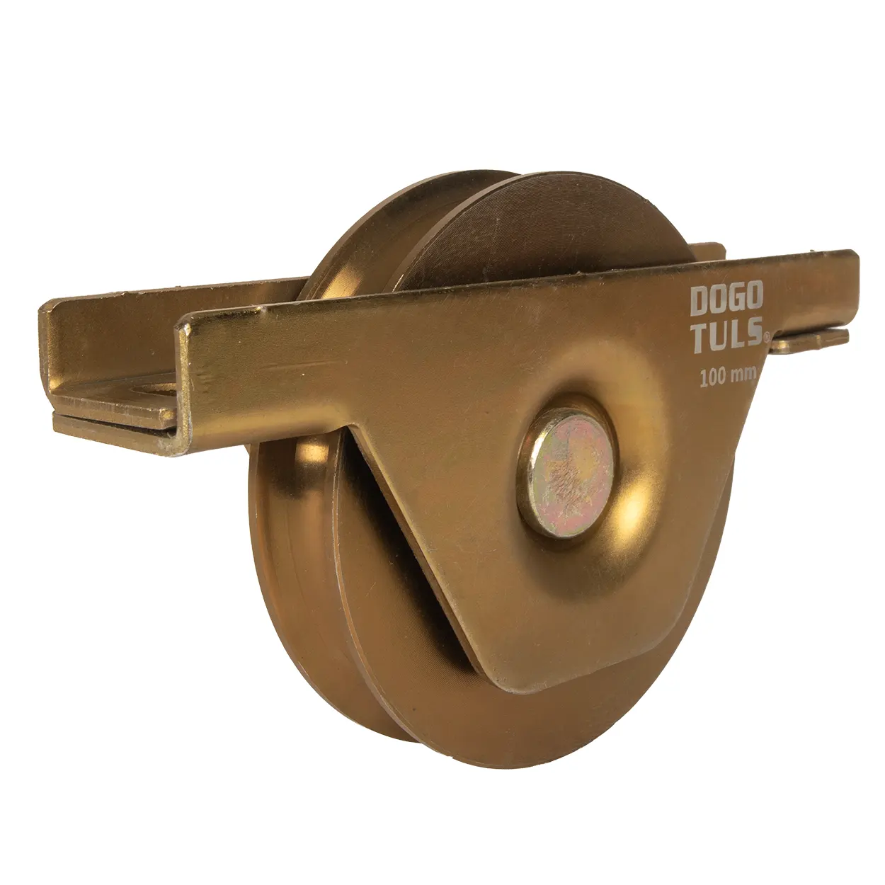 Rueda para Portón de Acero en U con Soporte 100 mm - Paquete 2 Piezas