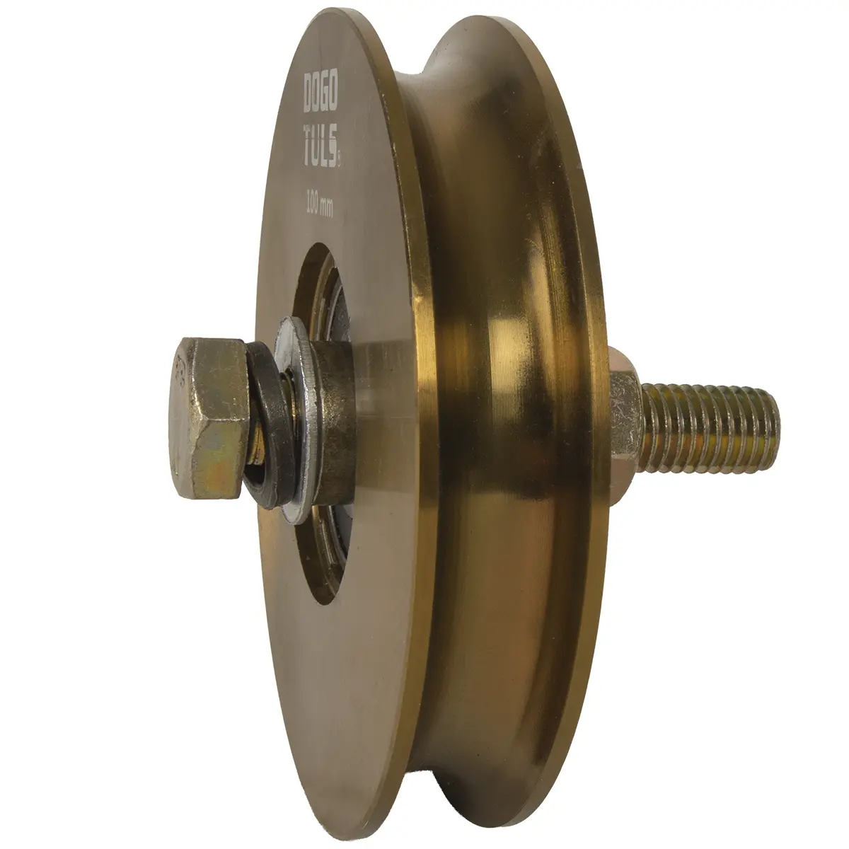 Rueda para Portón de Acero en U con Perno 80 mm - Paquete 2 Piezas