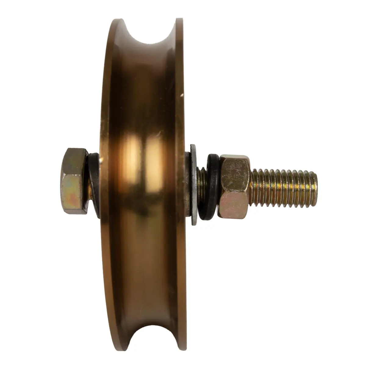 Rueda para Portón de Acero en U con Perno 100 mm - Imagen 3
